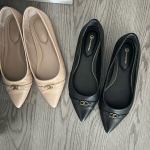 Giani Bernini Black and Tan Flats